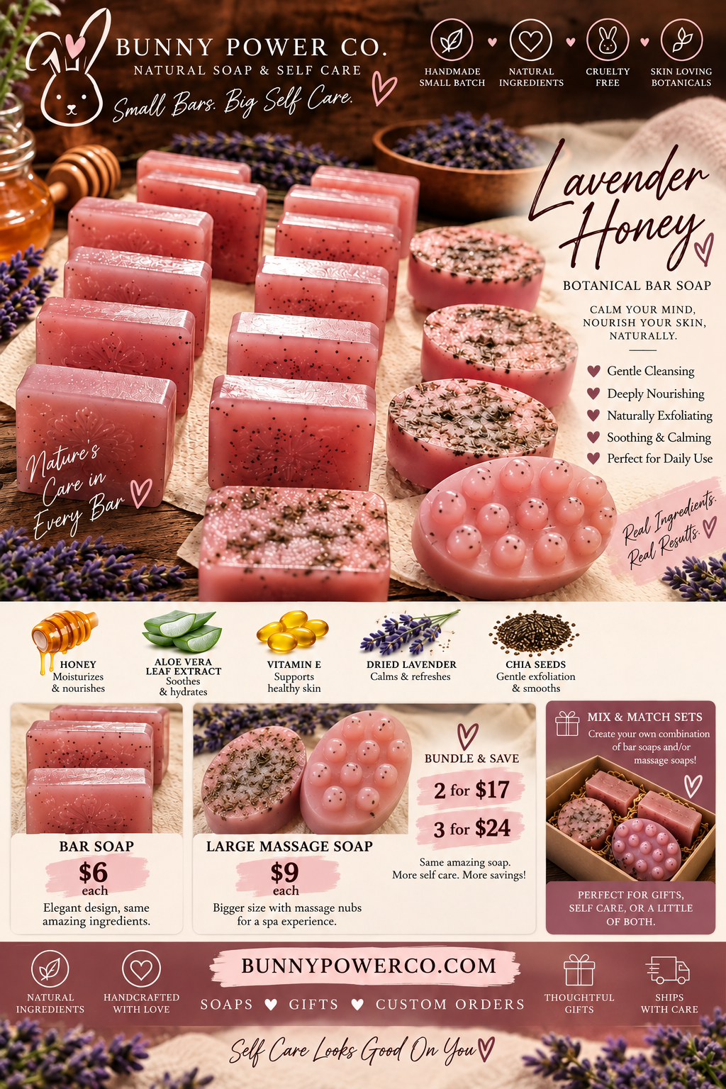 Lavender Honey Botanical Soap