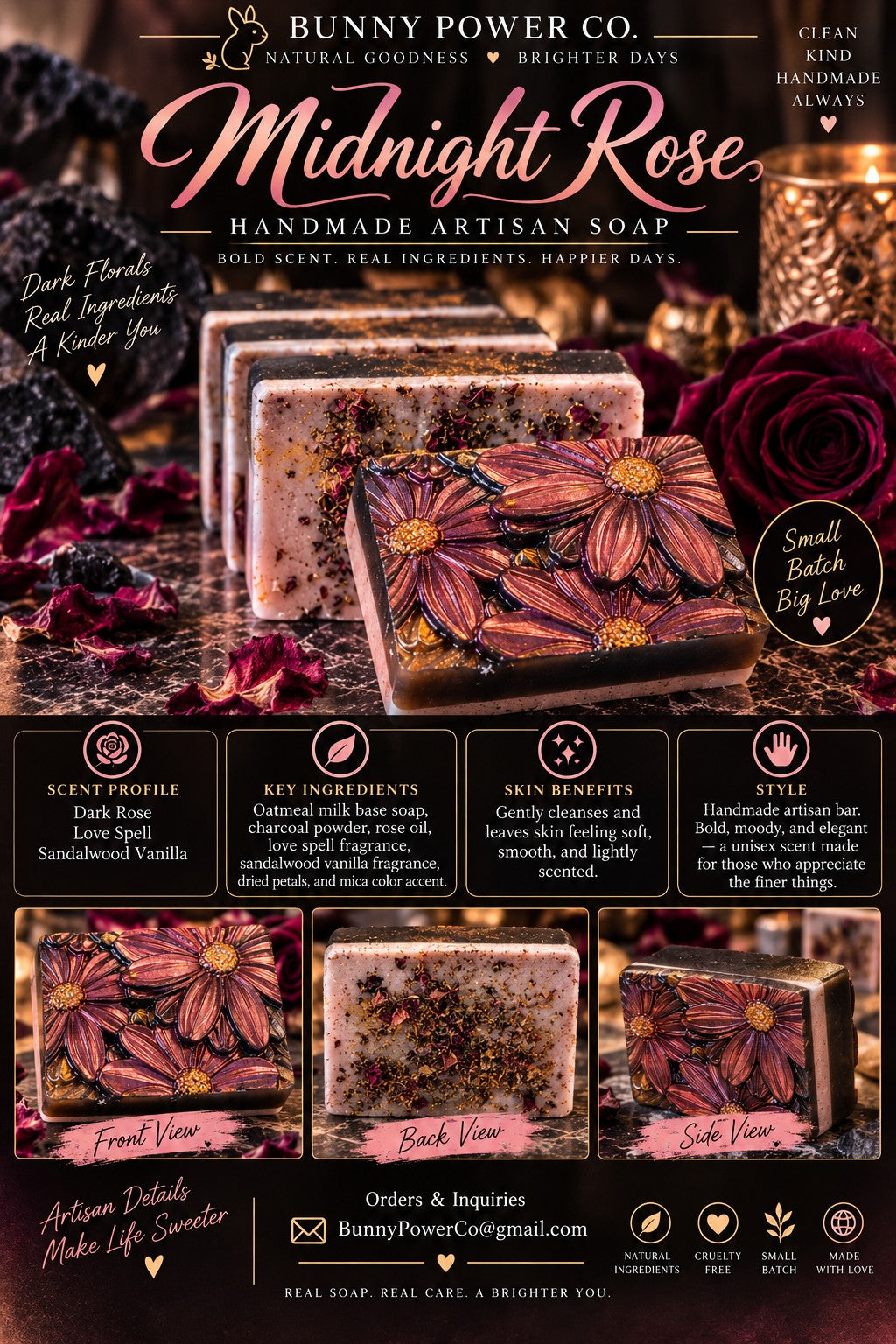 Midnight Rose with A delicate touch
